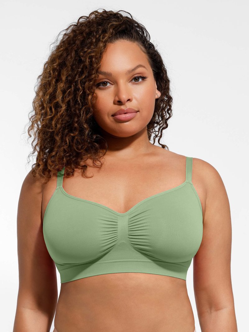 Feelingirl Everyday Wireless Bra Unlined Soft Bra GN3 8