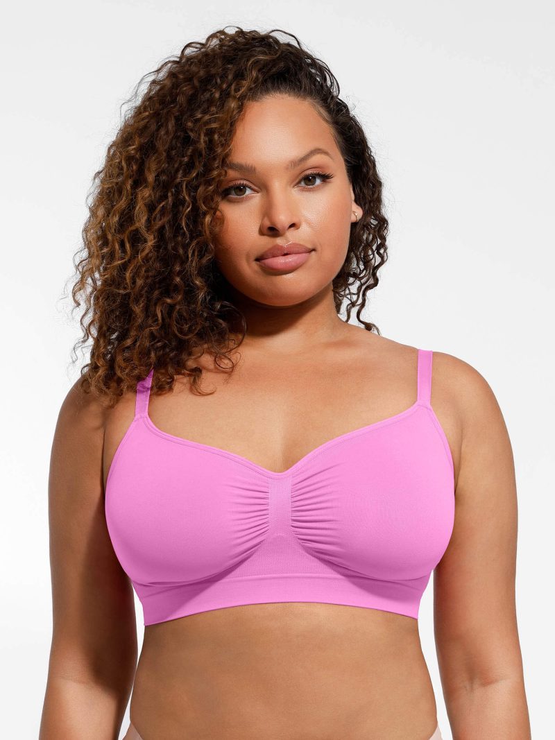 Feelingirl Everyday Wireless Bra Unlined Soft Bra PK6 8