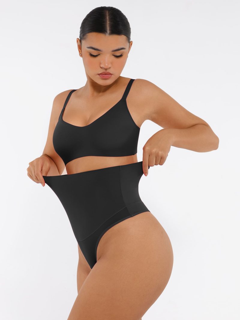 Feelingirl Mid Waisted Thong Tummy Control Shaper Panties BK1 2 757fe858 ab98 43b2 9985 bee8ded825f2