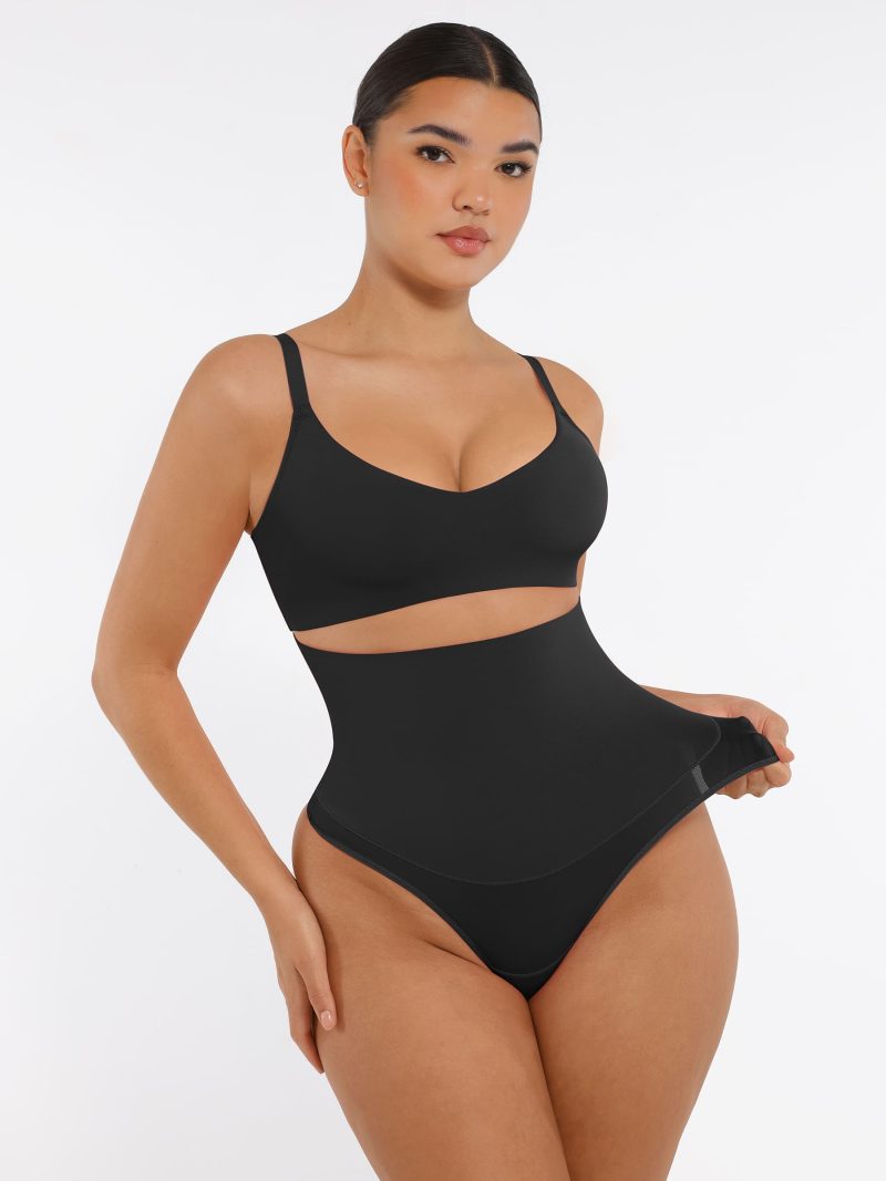 Feelingirl Mid Waisted Thong Tummy Control Shaper Panties BK1 e1376274 3d62 4438 81f0 ea39f81c0372