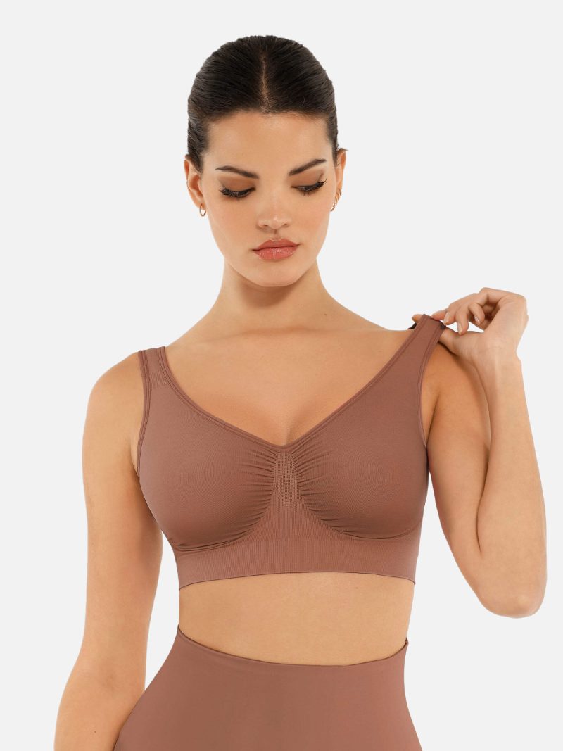 Feelingirl No Underwire Seamless Wide Straps Everyday Bra BN7 7