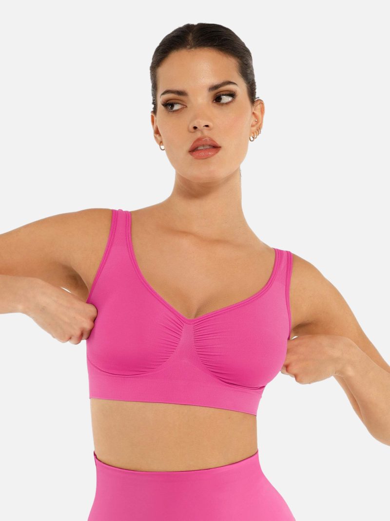 Feelingirl No Underwire Seamless Wide Straps Everyday Bra PK5 1