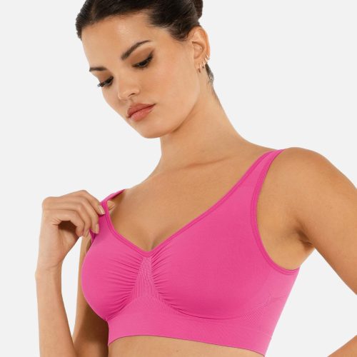 Feelingirl No Underwire Seamless Wide Straps Everyday Bra PK5 2