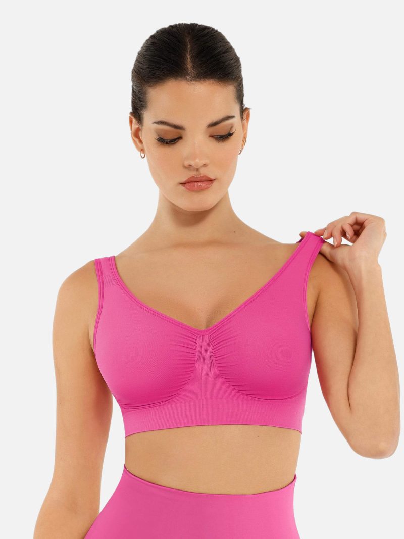 Feelingirl No Underwire Seamless Wide Straps Everyday Bra PK5 8