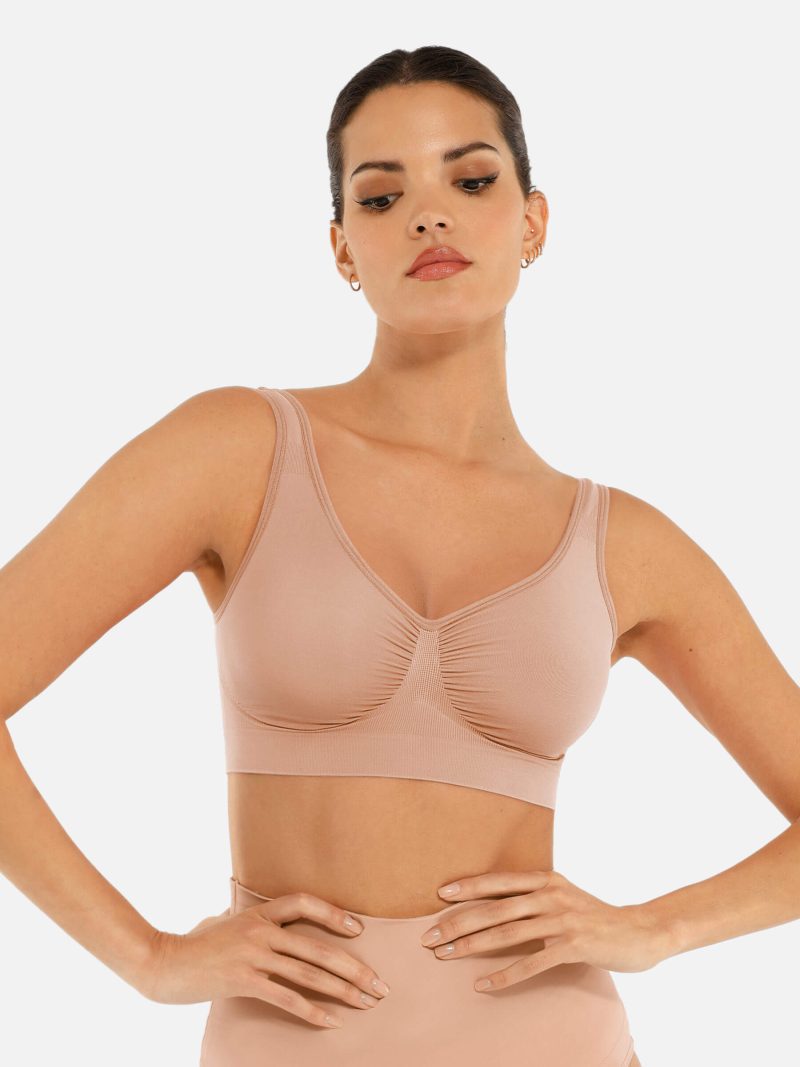 Feelingirl No Underwire Seamless Wide Straps Everyday Bra SK3 2