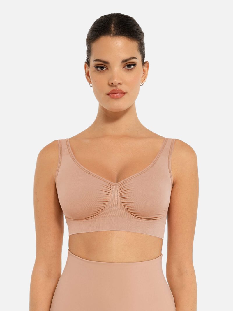 Feelingirl No Underwire Seamless Wide Straps Everyday Bra SK3 7