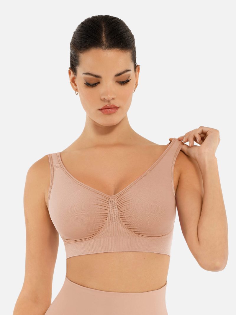 Feelingirl No Underwire Seamless Wide Straps Everyday Bra SK3 8