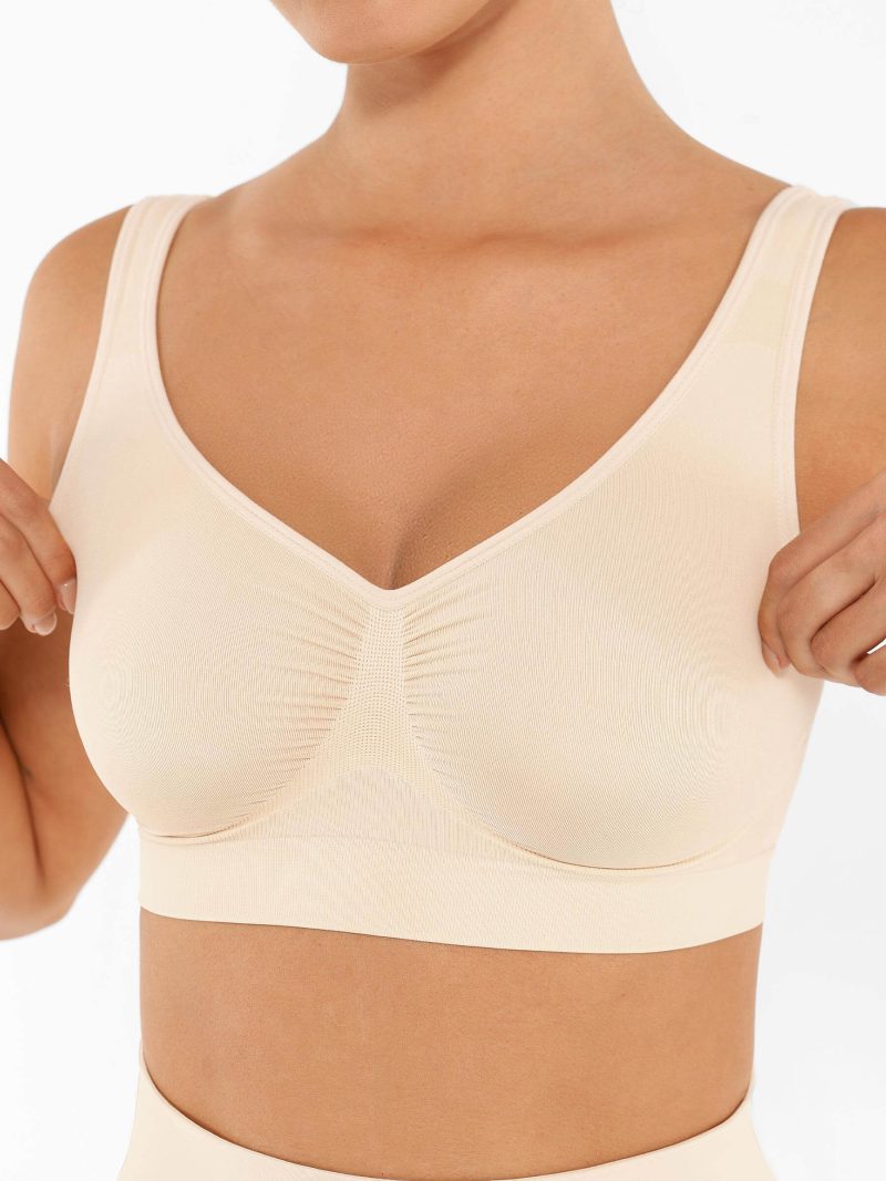 Feelingirl No Underwire Seamless Wide Straps Everyday Bra SK8 4