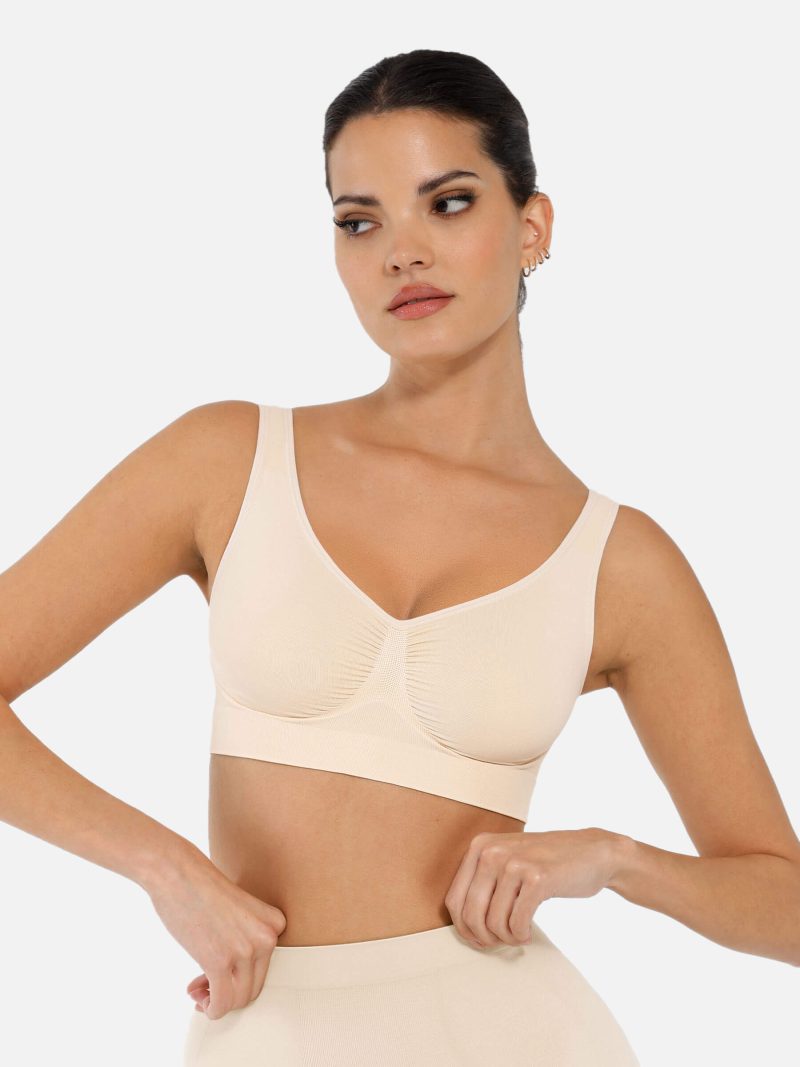 Feelingirl No Underwire Seamless Wide Straps Everyday Bra SK8 5