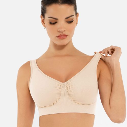 Feelingirl No Underwire Seamless Wide Straps Everyday Bra SK8 8