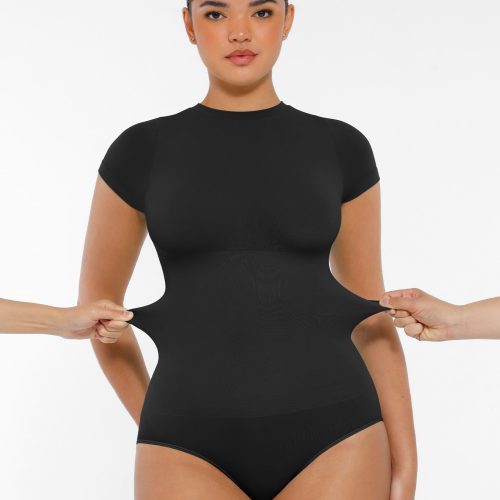 Feelingirl Seamless Slim Tank Bodysuits Outfits for Going Out BK1f1