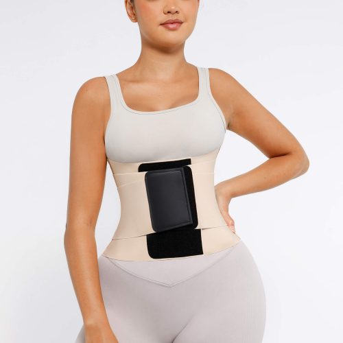 Feelingirl Triple Wrap Tummy Control Waist Trainer Belt - High Compression Shapewear - Skin