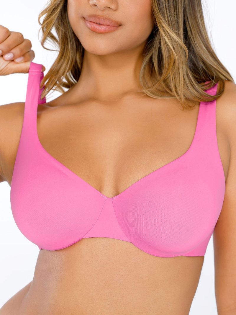 Feelingirl Underwire Adjustable Deep V neck Bra PK5f 4