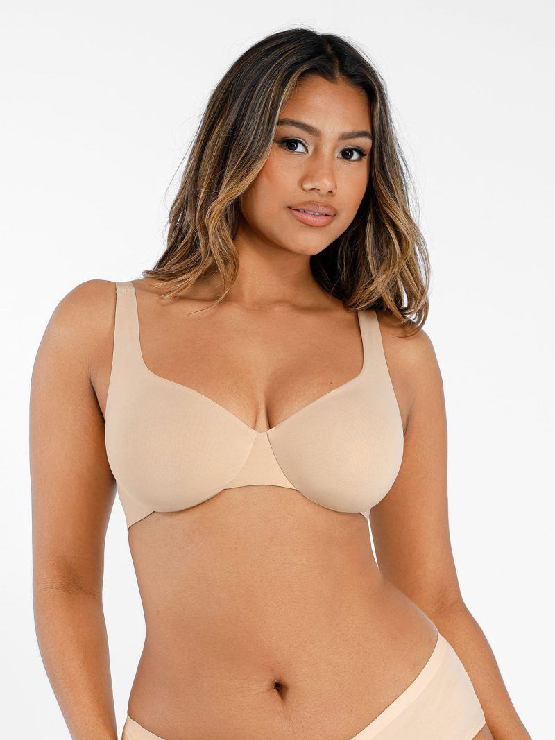 Feelingirl-Deep-V-Push-Up-with-Triple-Layer-Seamless-Design-Side-Support-&-Wide-Adjustable-Straps-Bra-Skin