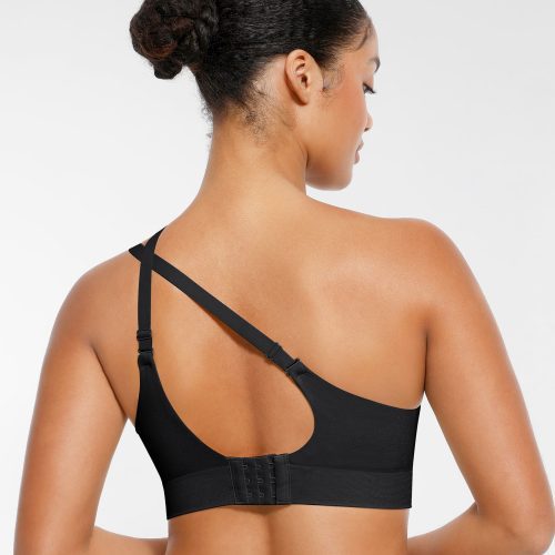 Feelingirl Wireless Seamless Push Up V Neck Bra Black 6