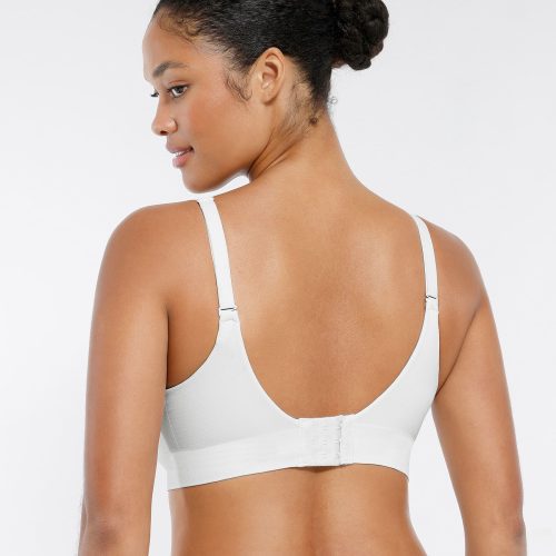 Feelingirl Wireless Seamless Push Up V Neck Bra White 3