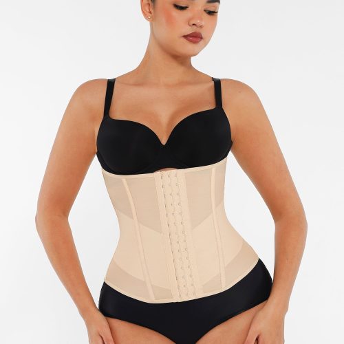 Feelingirl Women's Waist Trainer - High-Waisted Tummy Control Shapewear with Back Support - Skin