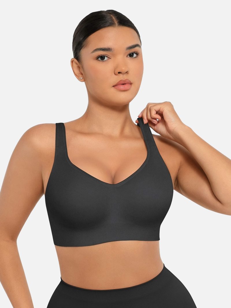 FeelingirlBuilt inSoftCupsFullCoverageWirelessBras BK1 3