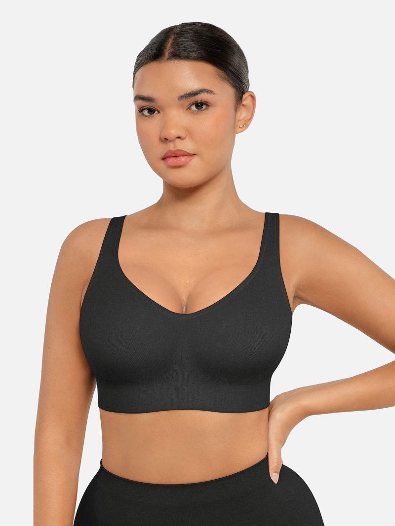 FeelingirlBuilt inSoftCupsFullCoverageWirelessBras BK1 5