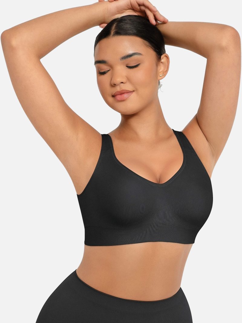 FeelingirlBuilt inSoftCupsFullCoverageWirelessBras BK1 6