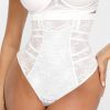 Feelingirl Lace Patterned Tummy Tie Waist Shaping Thongs