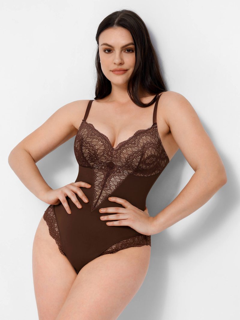 FeelingirlLow backUltra versatileLaceBodysuit 12