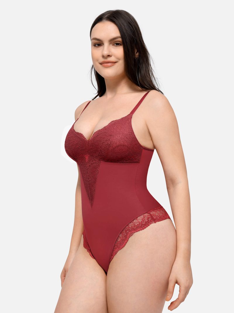 FeelingirlLow backUltra versatileLaceBodysuit 15