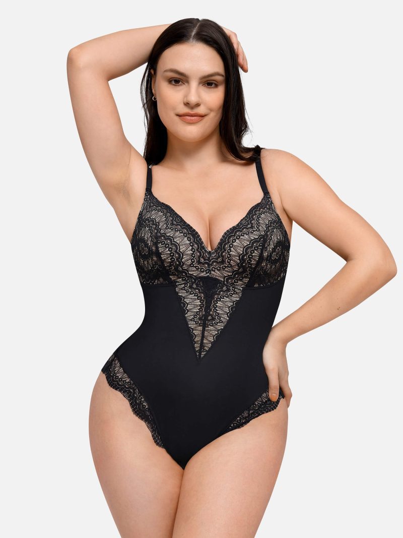 FeelingirlLow backUltra versatileLaceBodysuit 4