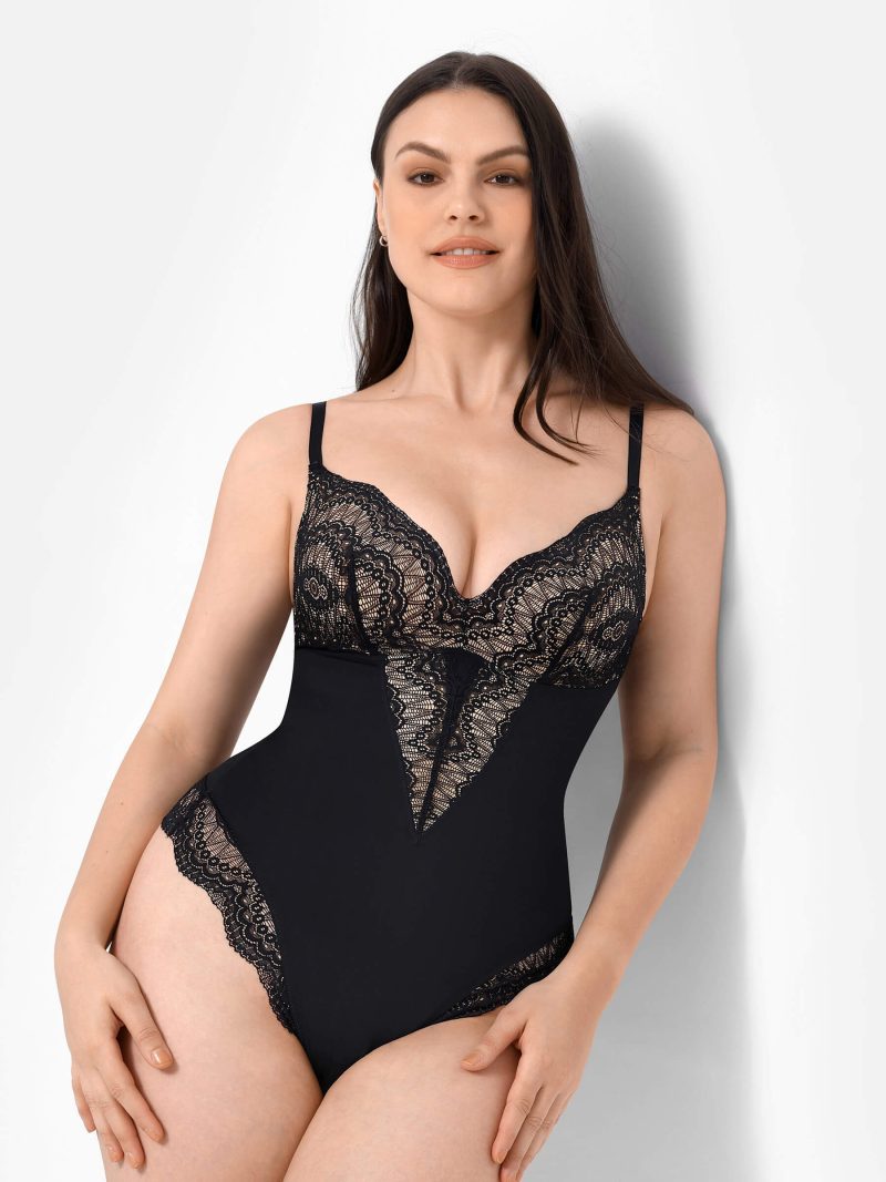 FeelingirlLow backUltra versatileLaceBodysuit 7