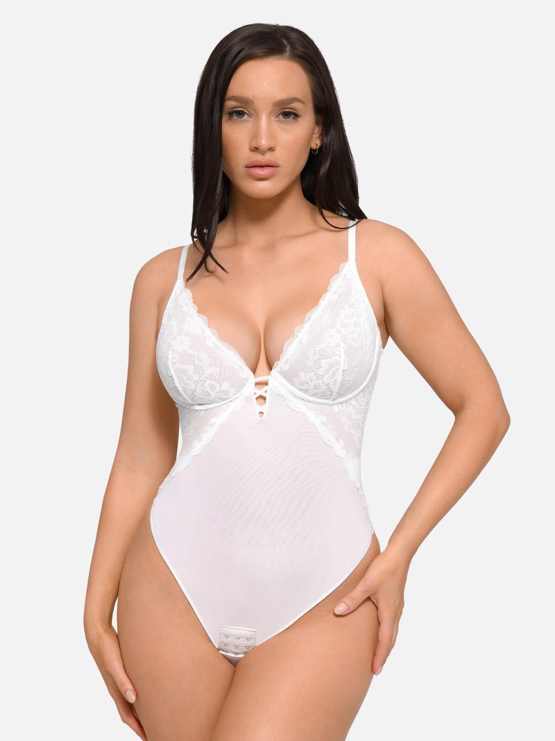 FeelingirlVNeckElegantLaceSculptingThongsBodysuit WH1 6 05944b48 6e47 4f98 9809 bb671251d64e