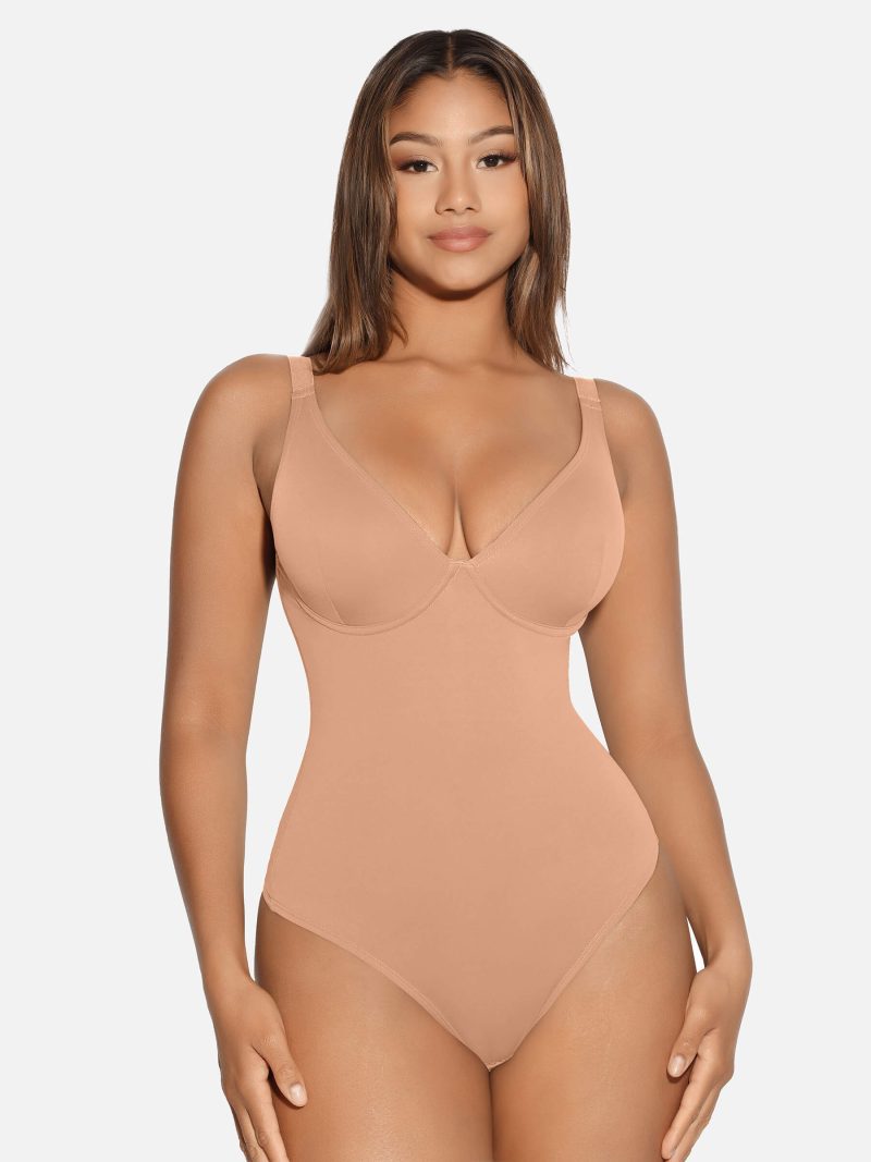 FeelingirlVNeckTummyControlThongBodysuit 1 158dbd7d f123 4073 a181 d6e715bddaad