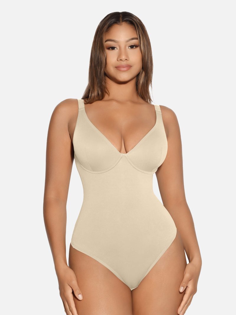 FeelingirlVNeckTummyControlThongBodysuit 1 5dd8d6a4 ec25 4364 8d1c 743163432014