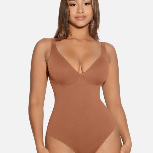 FeelingirlVNeckTummyControlThongBodysuit 1 672308ec eb2a 43cb a6d3 24a2fd8e58ee