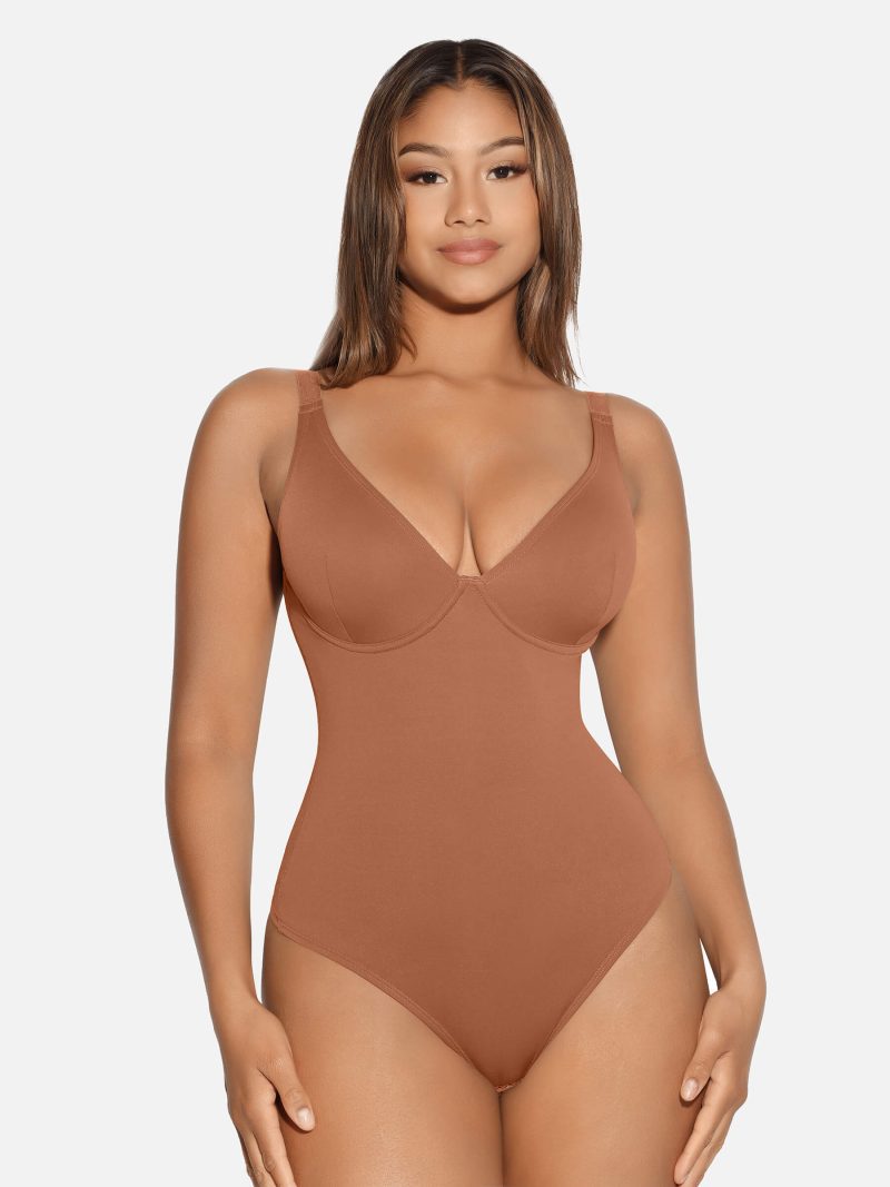 FeelingirlVNeckTummyControlThongBodysuit 1 672308ec eb2a 43cb a6d3 24a2fd8e58ee