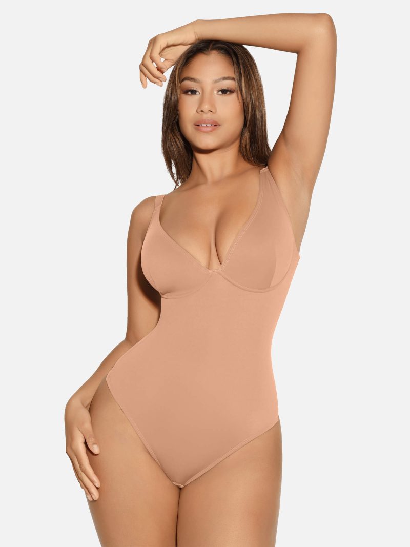 FeelingirlVNeckTummyControlThongBodysuit 2 3aab312b ef97 4265 986c 0600d0c32661