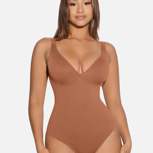 FeelingirlVNeckTummyControlThongBodysuit 2 63beb21b e866 47c9 bd59 a8a37ddfbe0c