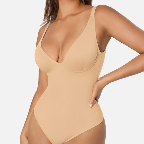 FeelingirlVNeckTummyControlThongBodysuit 3 0a2089b7 238d 4256 a54e 4925f736b303