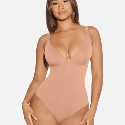 FeelingirlVNeckTummyControlThongBodysuit 3 32e196b4 8c71 4380 af11 04925538a8cf