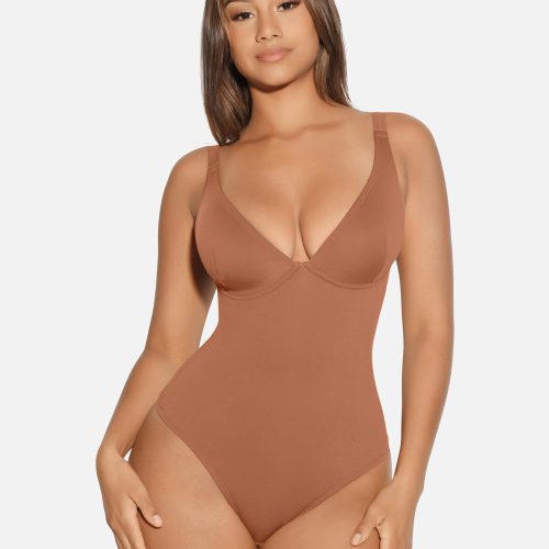 FeelingirlVNeckTummyControlThongBodysuit 3 f45658d5 23cc 4505 82af 48ce39d1f138