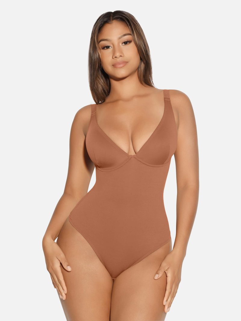 FeelingirlVNeckTummyControlThongBodysuit 4 5464fc6e 14b6 4a26 9d0a 39a47060f43e