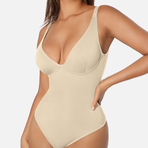 FeelingirlVNeckTummyControlThongBodysuit 4 d2848f88 f73b 48e5 a592 0f84bb641302