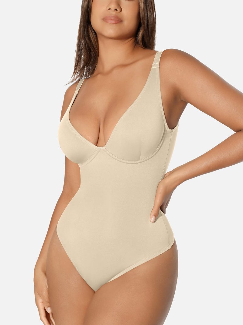 FeelingirlVNeckTummyControlThongBodysuit 4 d2848f88 f73b 48e5 a592 0f84bb641302