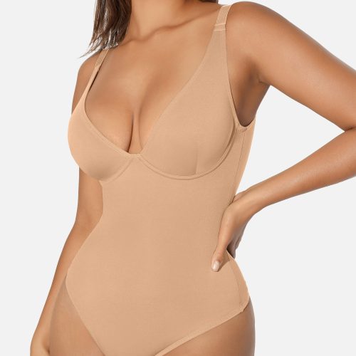 FeelingirlVNeckTummyControlThongShapewear 3