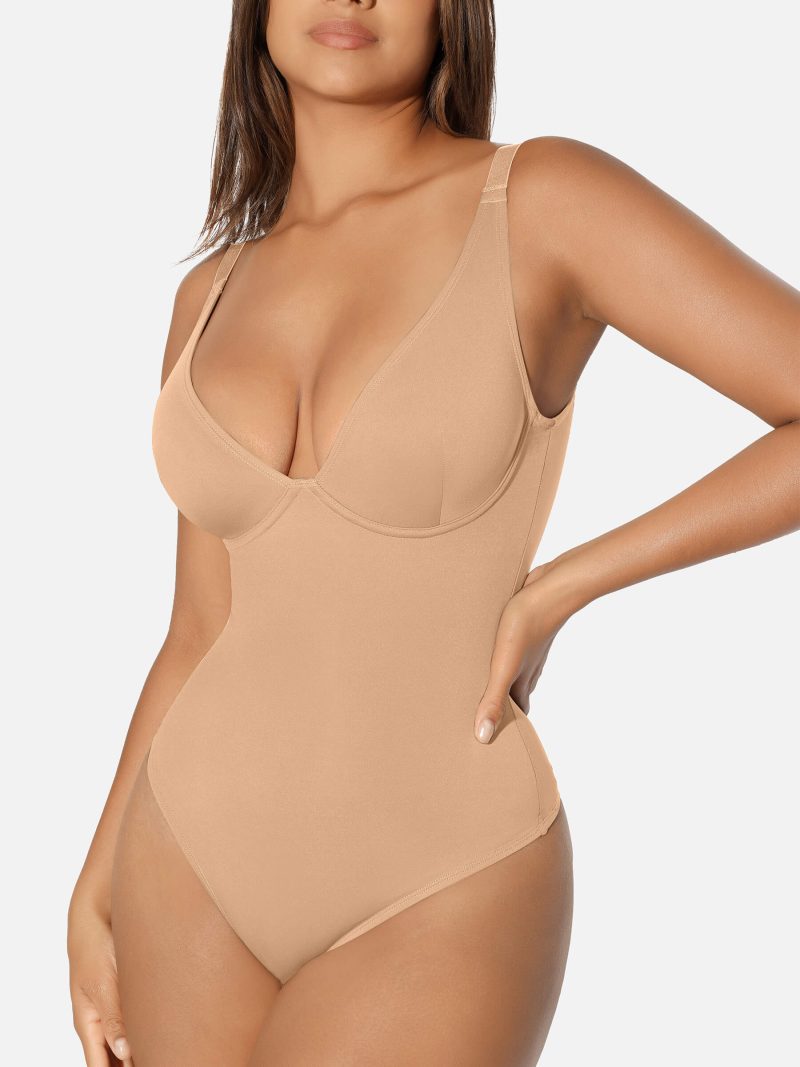 FeelingirlVNeckTummyControlThongShapewear 3