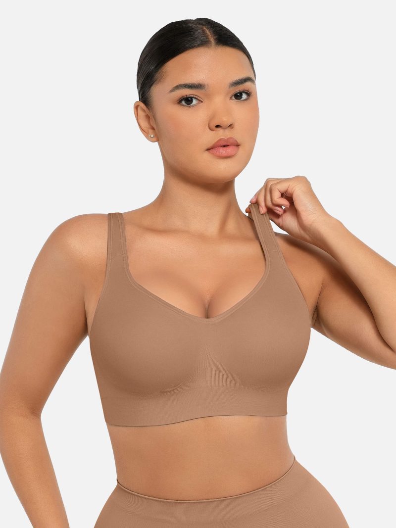 Feelingirl Built in Soft Cups Full Coverage Wireless Bras BN7 3