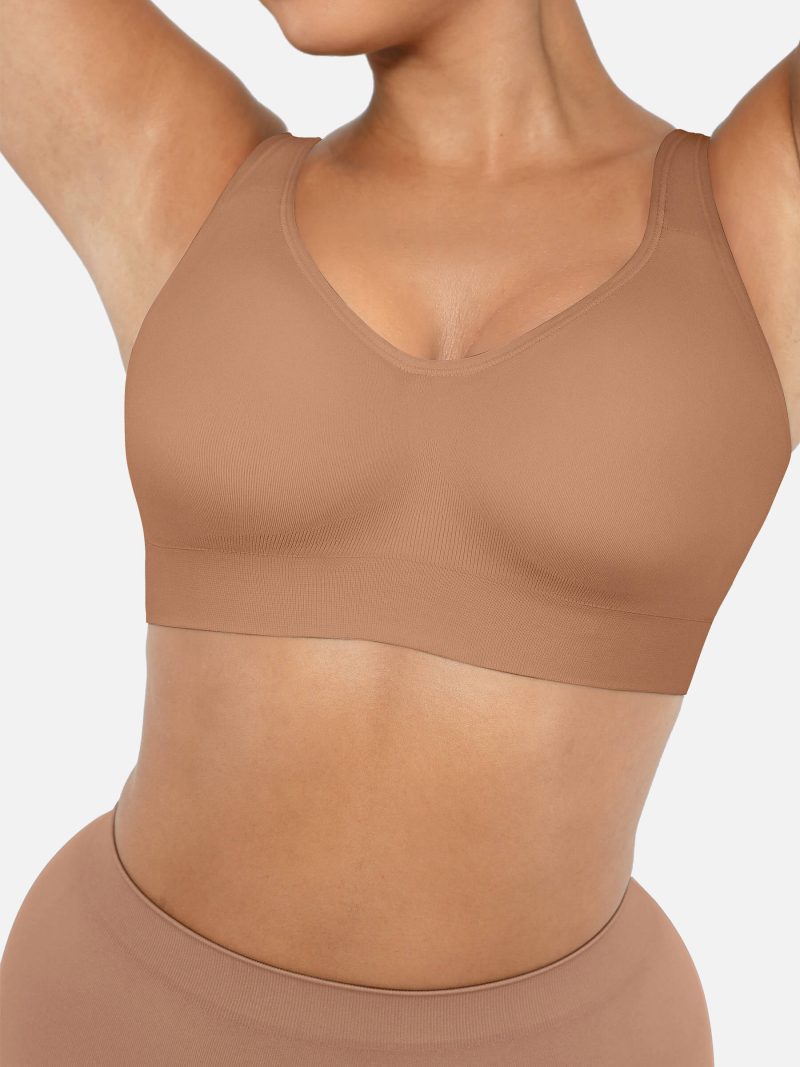 Feelingirl Built in Soft Cups Full Coverage Wireless Bras BN7 4