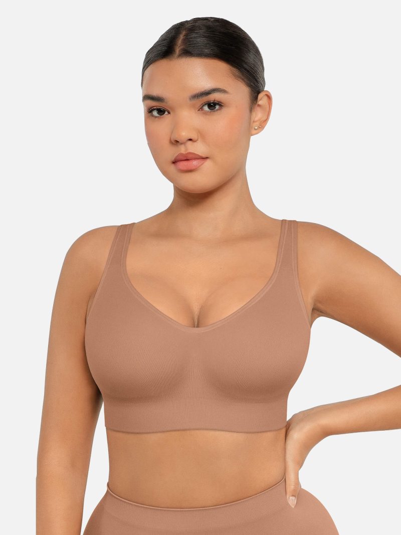 Feelingirl Built in Soft Cups Full Coverage Wireless Bras BN7 5