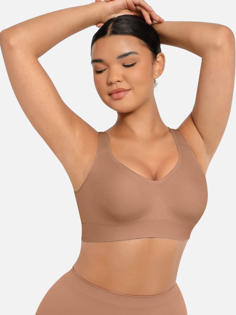 Feelingirl Built in Soft Cups Full Coverage Wireless Bras BN7 6