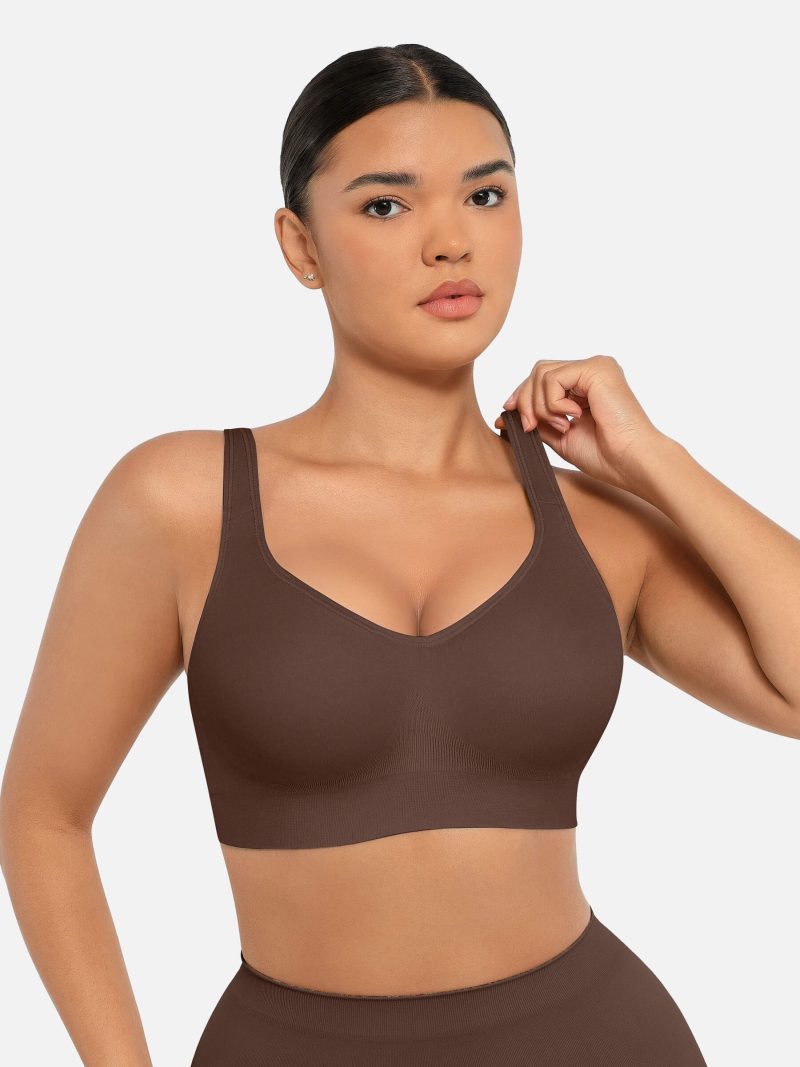 Feelingirl Built in Soft Cups Full Coverage Wireless Bras BR4 3