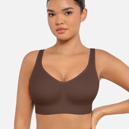 Feelingirl Built in Soft Cups Full Coverage Wireless Bras BR4 5